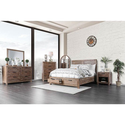 Wynton Weathered Light Oak 5 Pc. Queen Bedroom Set w/ 2NS FOA East