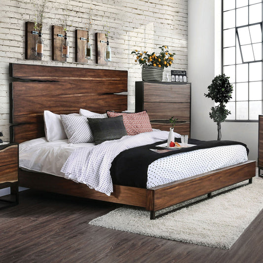 Fulton Dark Oak/Dark Walnut Cal.King Bed FOA East