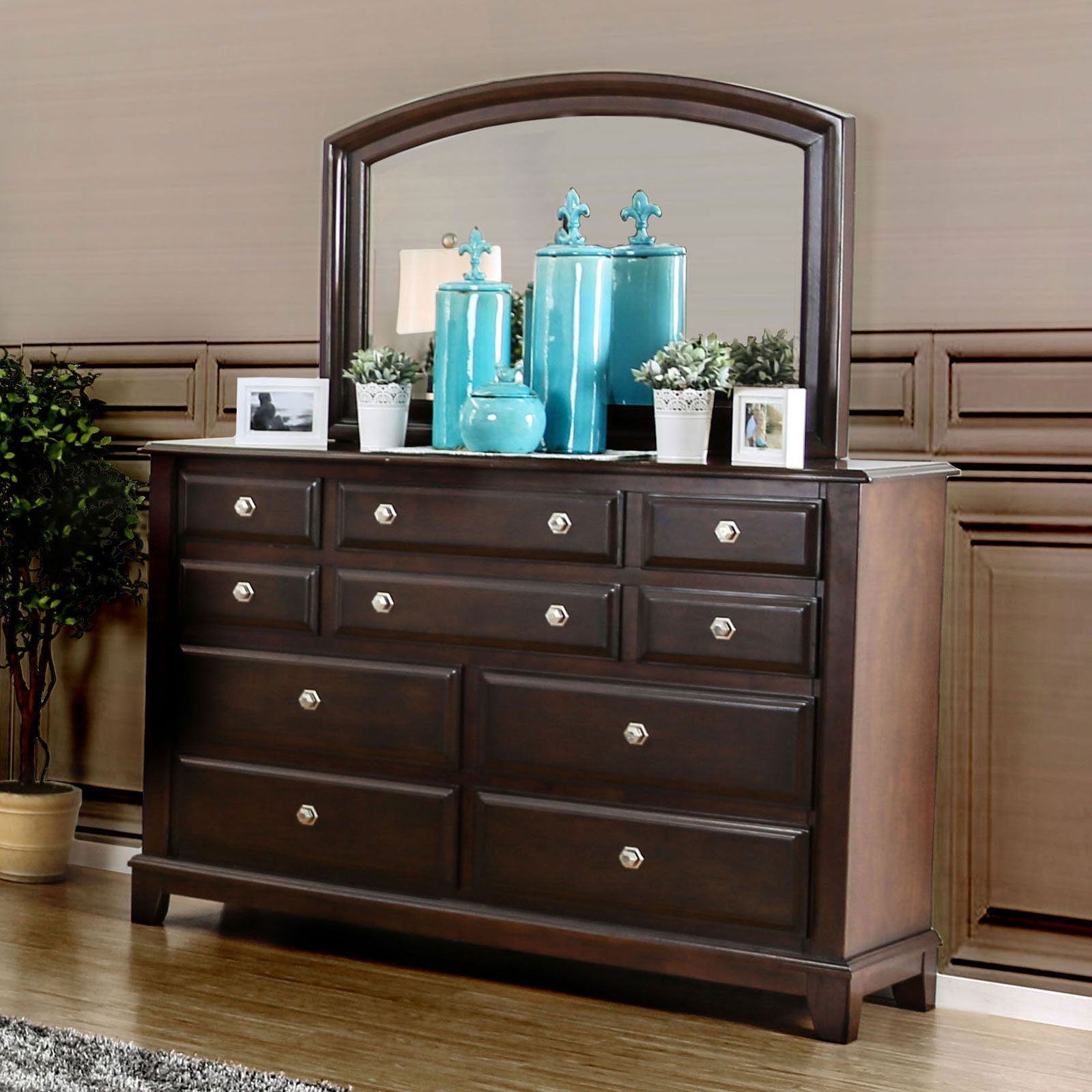 Litchville Brown Cherry Dresser FOA East