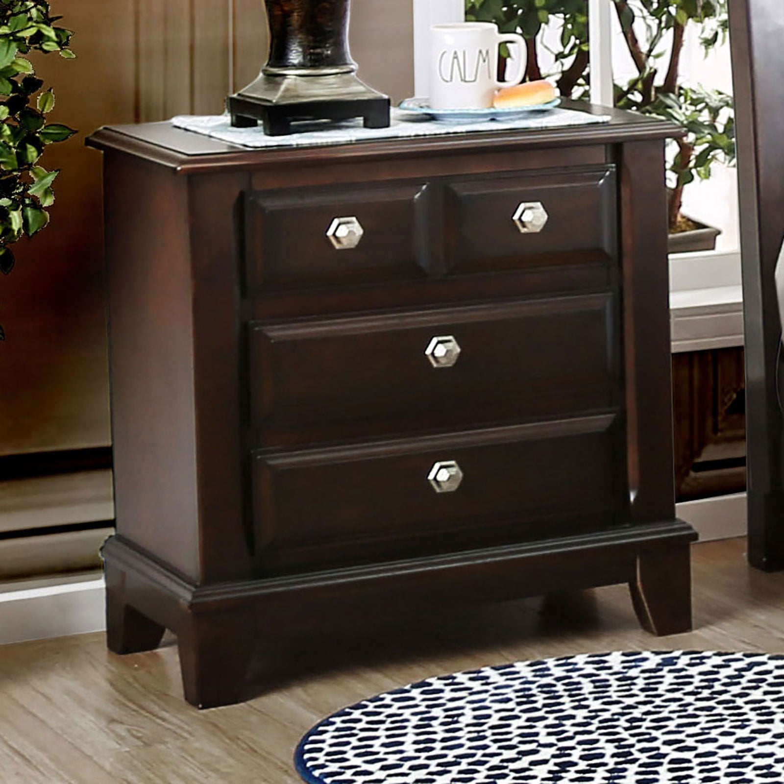 Litchville Brown Cherry Night Stand FOA East