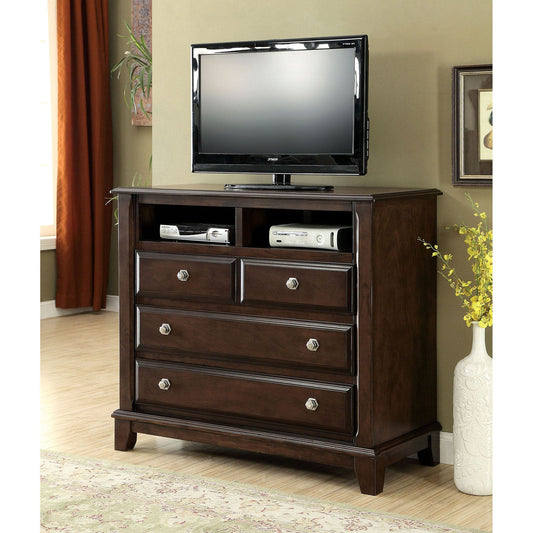 Litchville Brown Cherry Media Chest FOA East