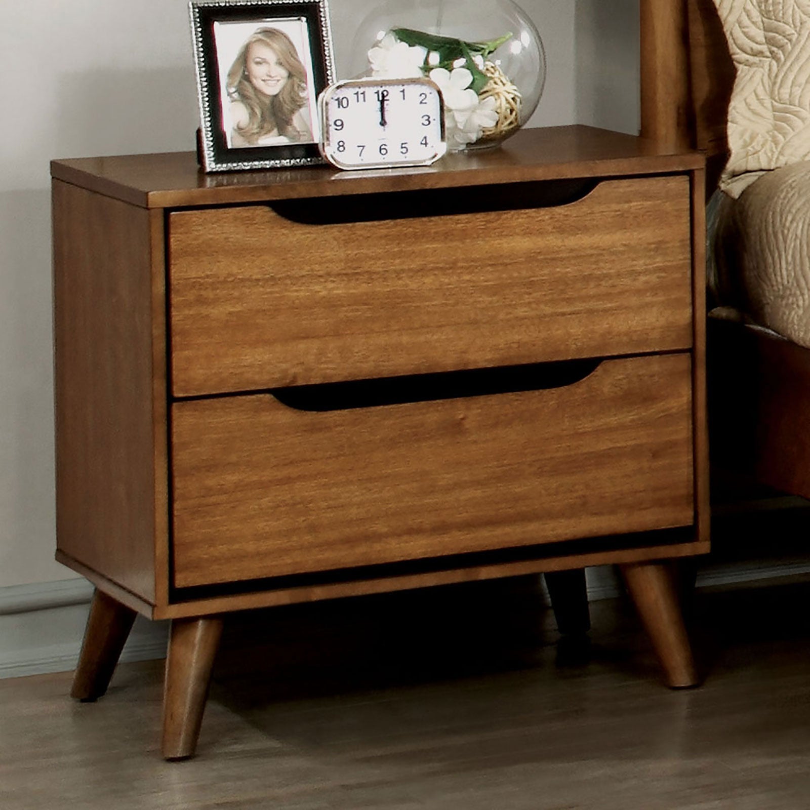 Lennart Oak Night Stand FOA East