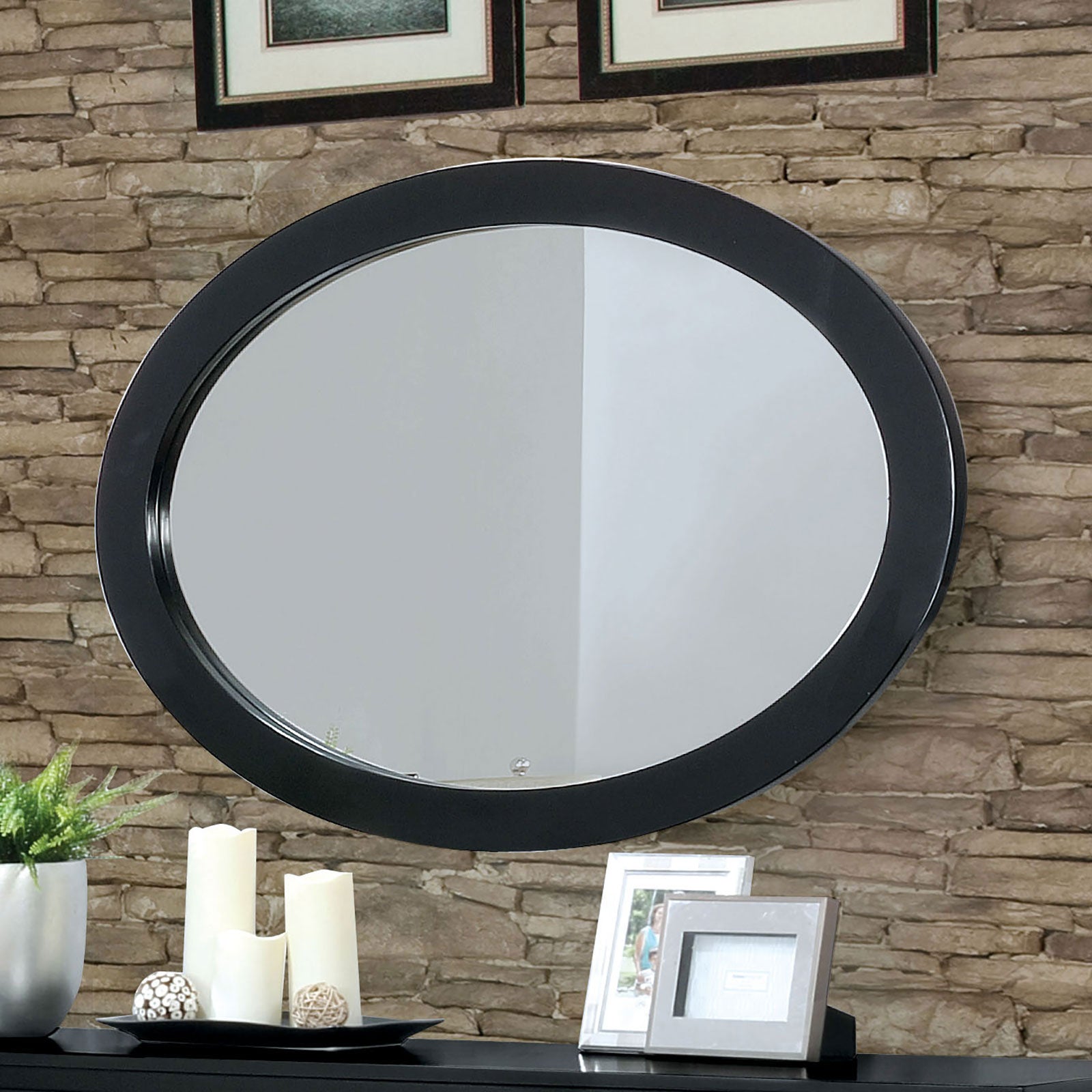 LENNART II Black Oval Mirror FOA East