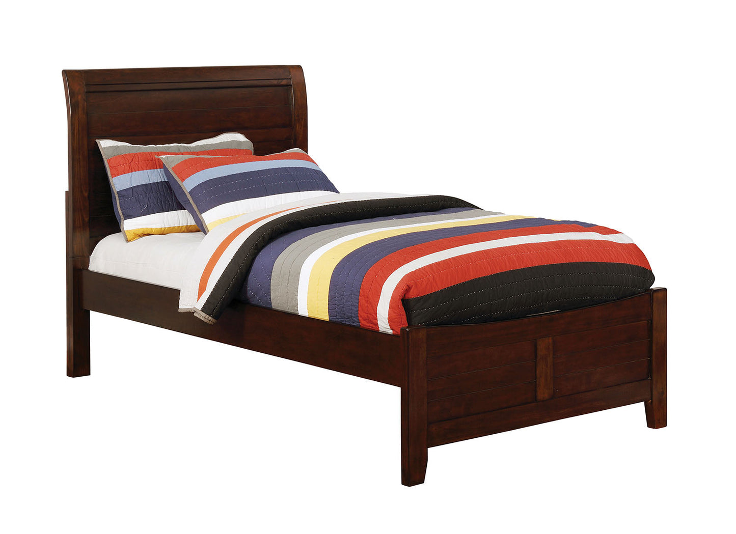 Brogan Brown Cherry Twin Bed FOA East