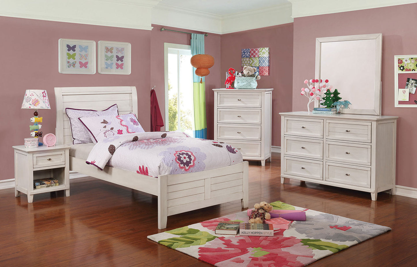 Brogan Antique White 4 Pc. Full Bedroom Set