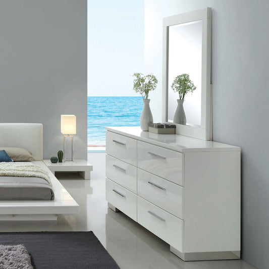 Christie Glossy White Dresser FOA East