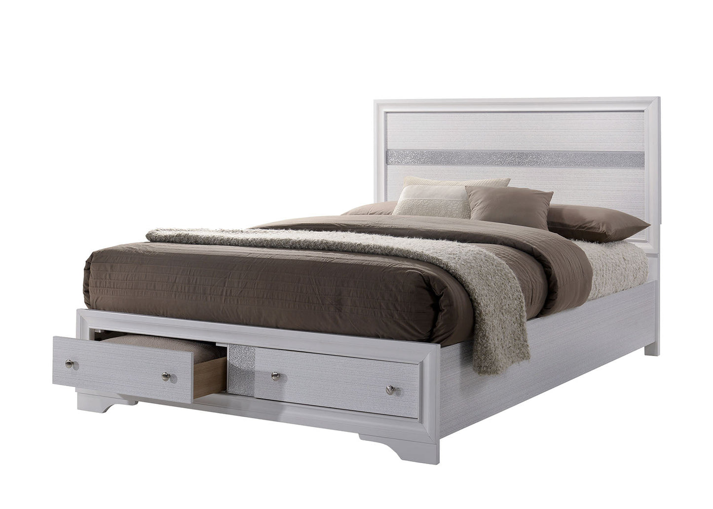 Chrissy White Queen Bed FOA East