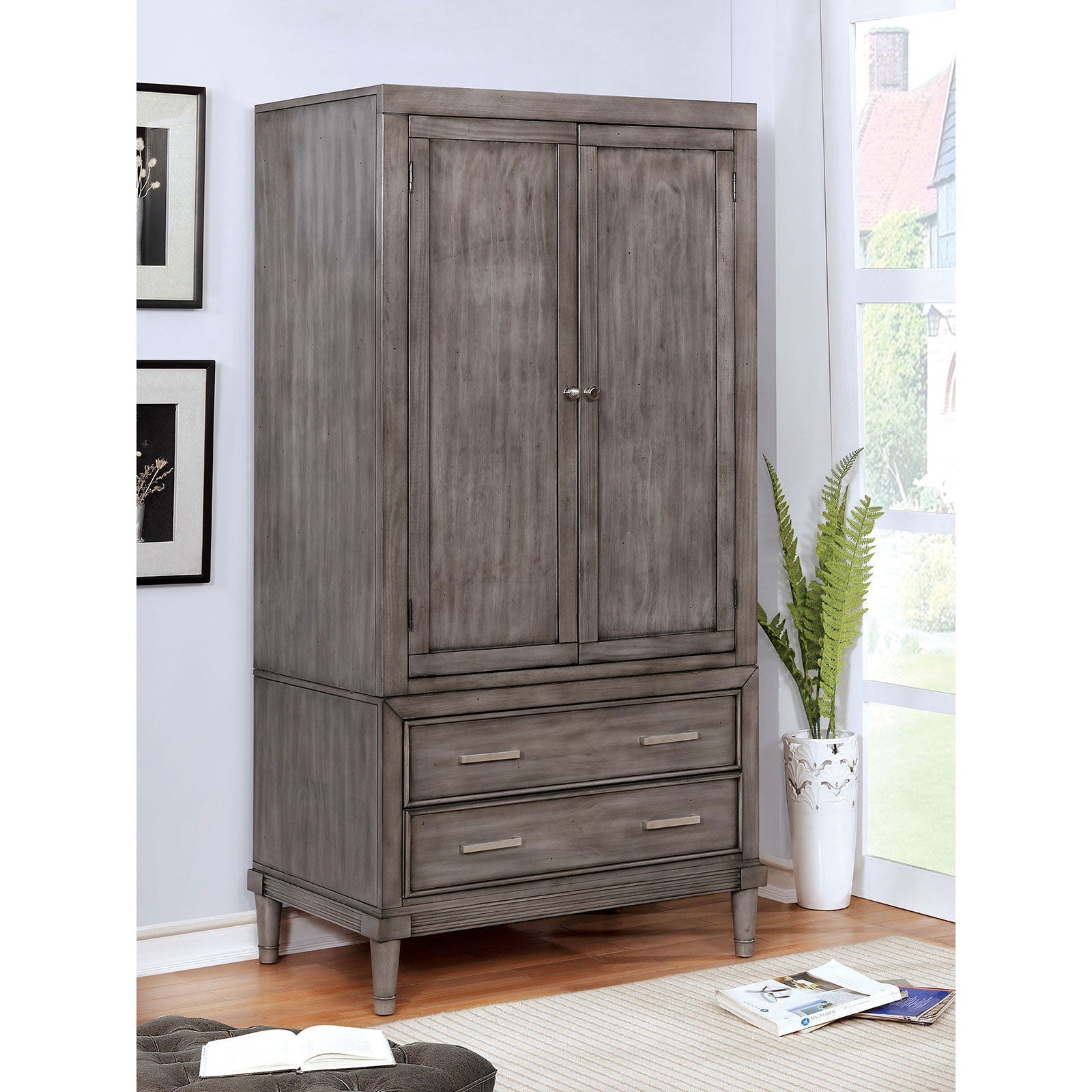 DAPHNE Gray Armoire FOA East