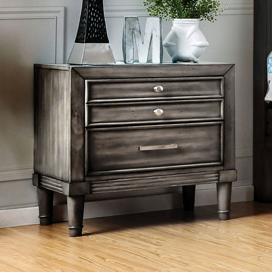 DAPHNE Gray Night Stand FOA East