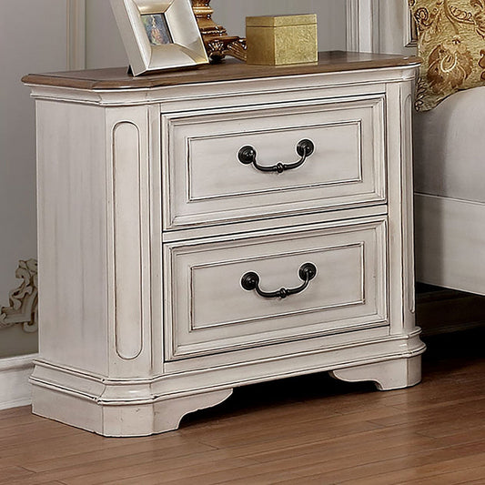 Pembroke Antique Whitewash Night Stand FOA East