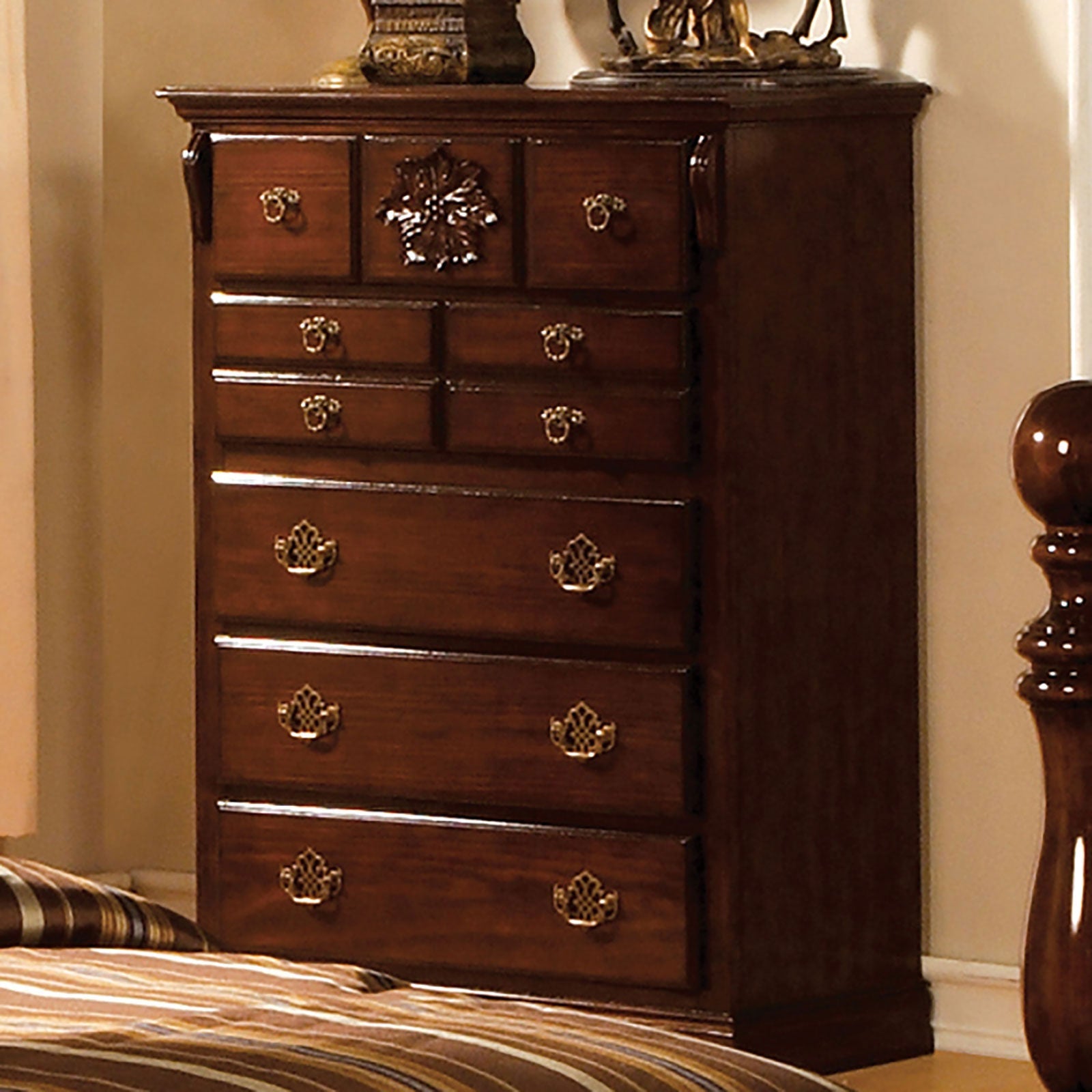 Tuscan II Glossy Dark Pine Chest FOA East