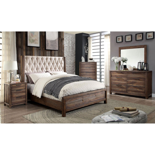 Hutchinson Rustic Natural Tone/Beige Cal.King Bed FOA East