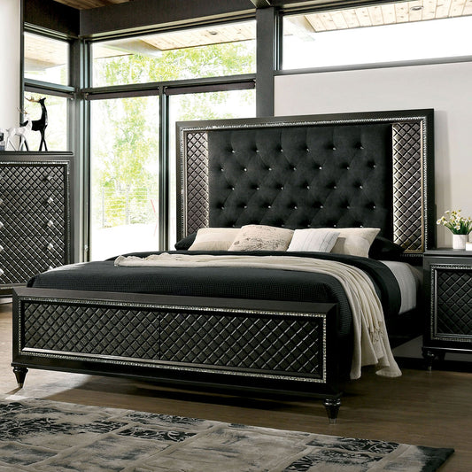 Demetria Metallic Gray Cal.King Bed FOA East