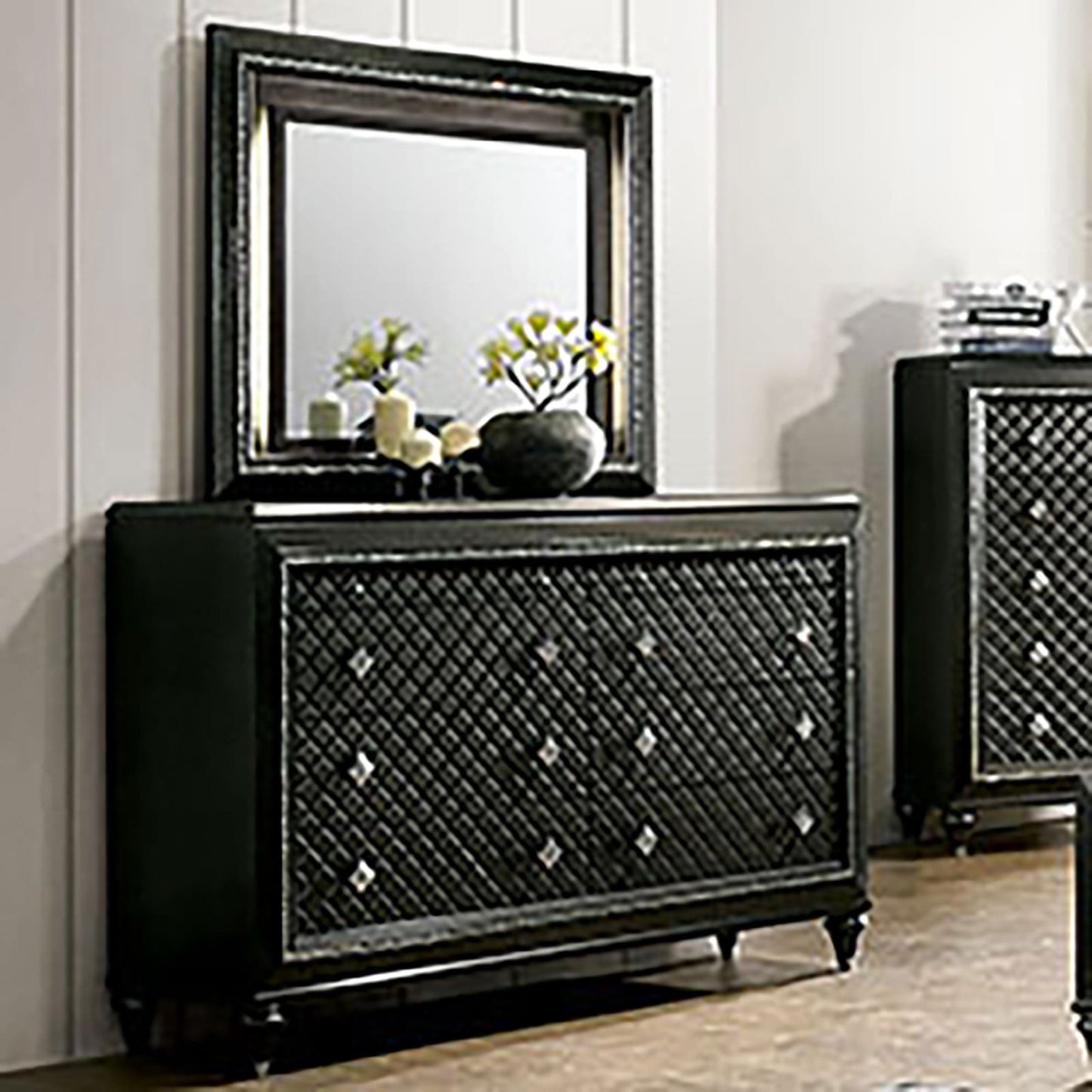 Demetria Metallic Gray Dresser FOA East