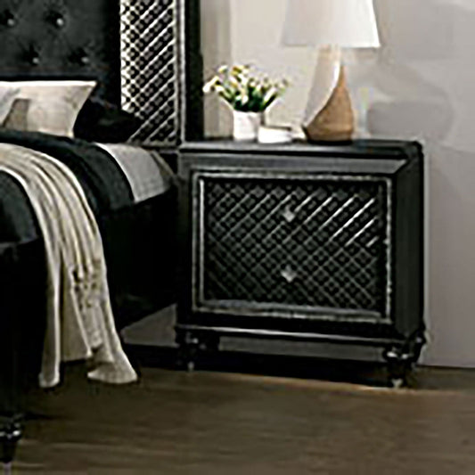 Demetria Metallic Gray Night Stand FOA East