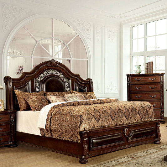 Flandreau Brown Cherry/Espresso Cal.King Bed FOA East