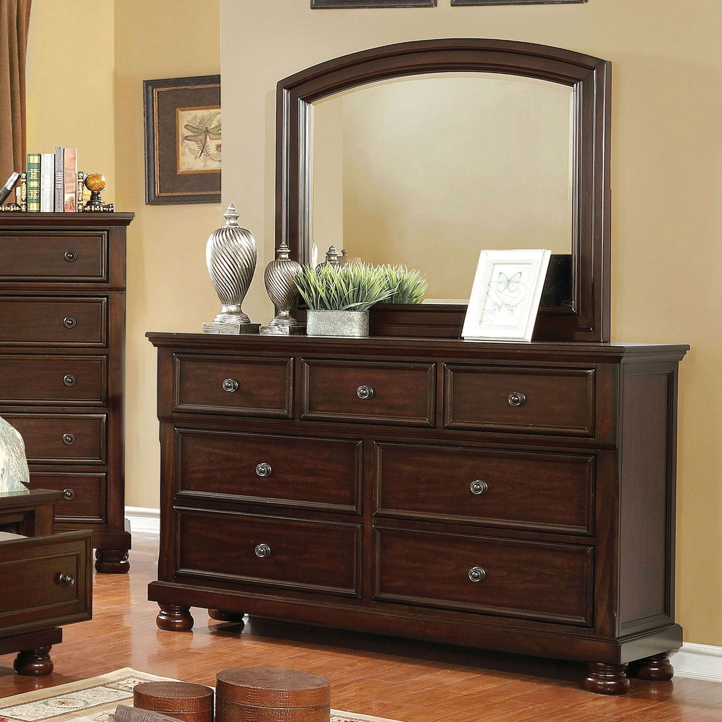 Castor Brown Cherry Dresser FOA East