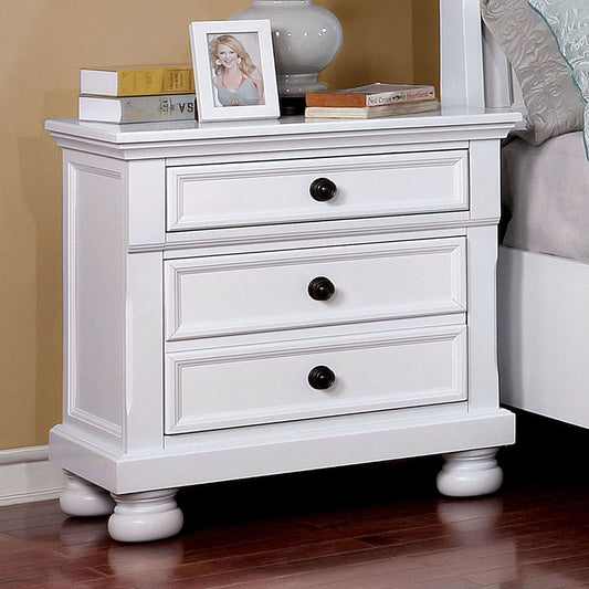 Castor White Night Stand FOA East