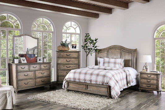 BELGRADE II Rustic Natural Tone 4 Pc. Queen Bedroom Set FOA East