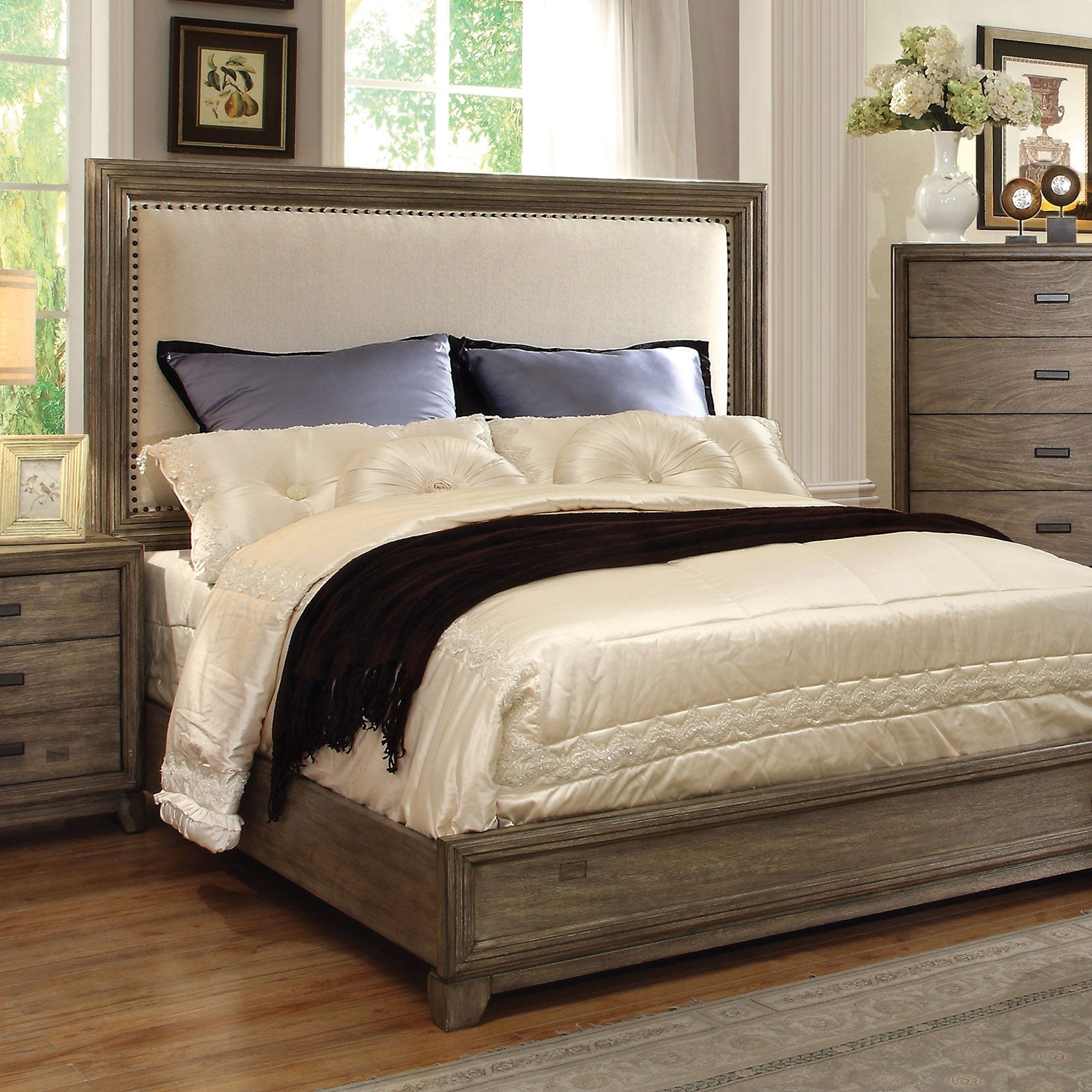 ANTLER Natural Ash/Ivory Queen Bed FOA East