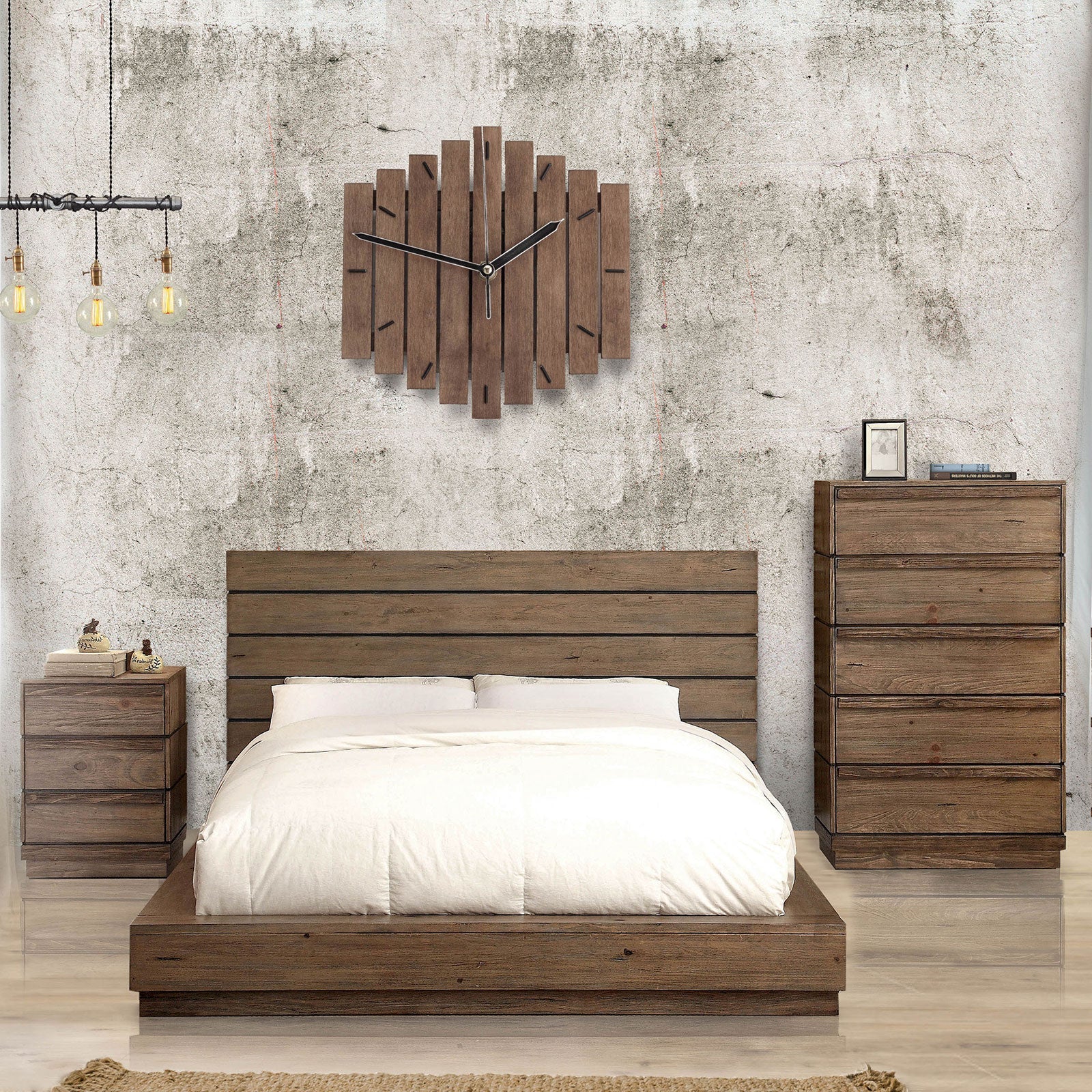 COIMBRA Rustic Natural Tone Cal.King Bed FOA East