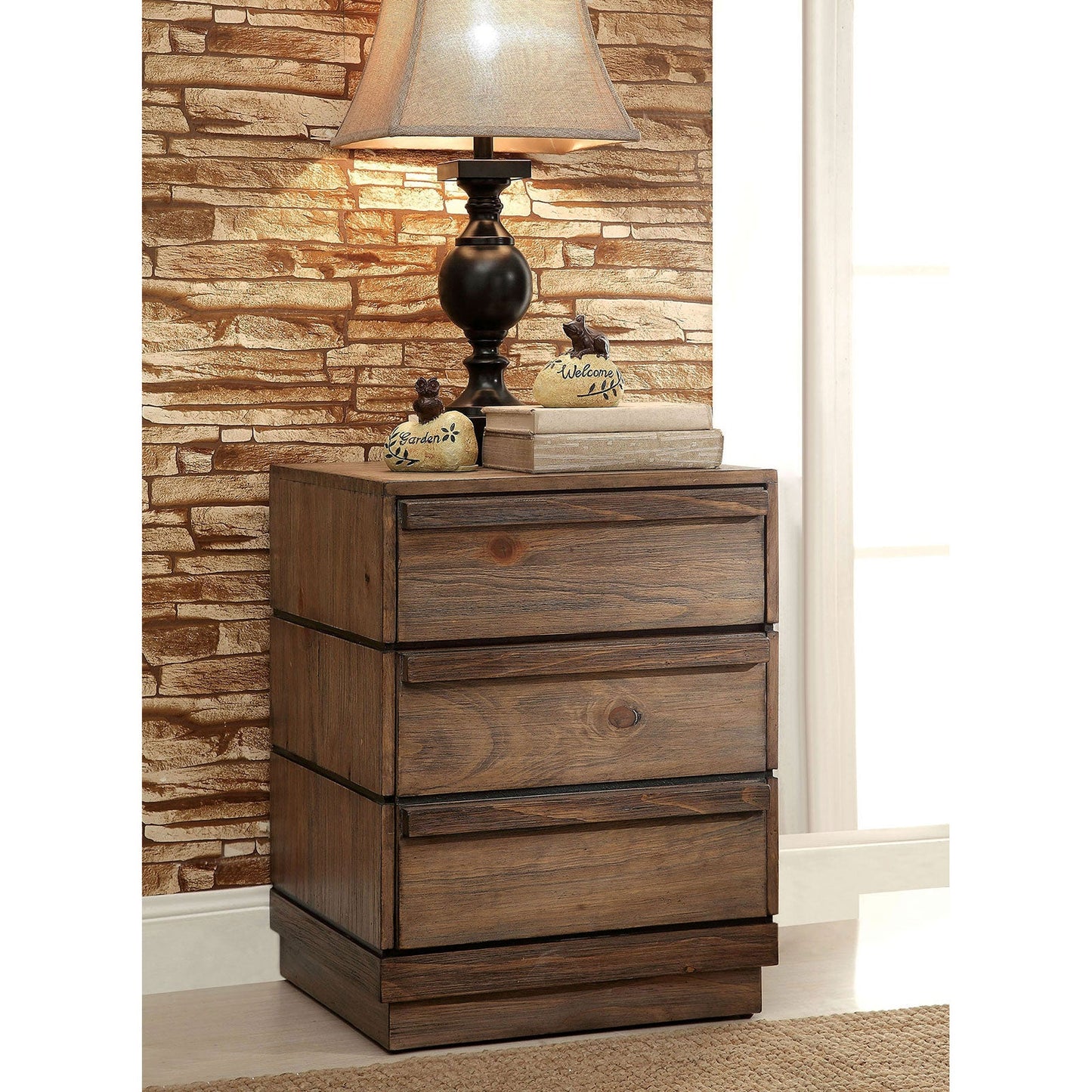 COIMBRA Rustic Natural Tone Night Stand FOA East