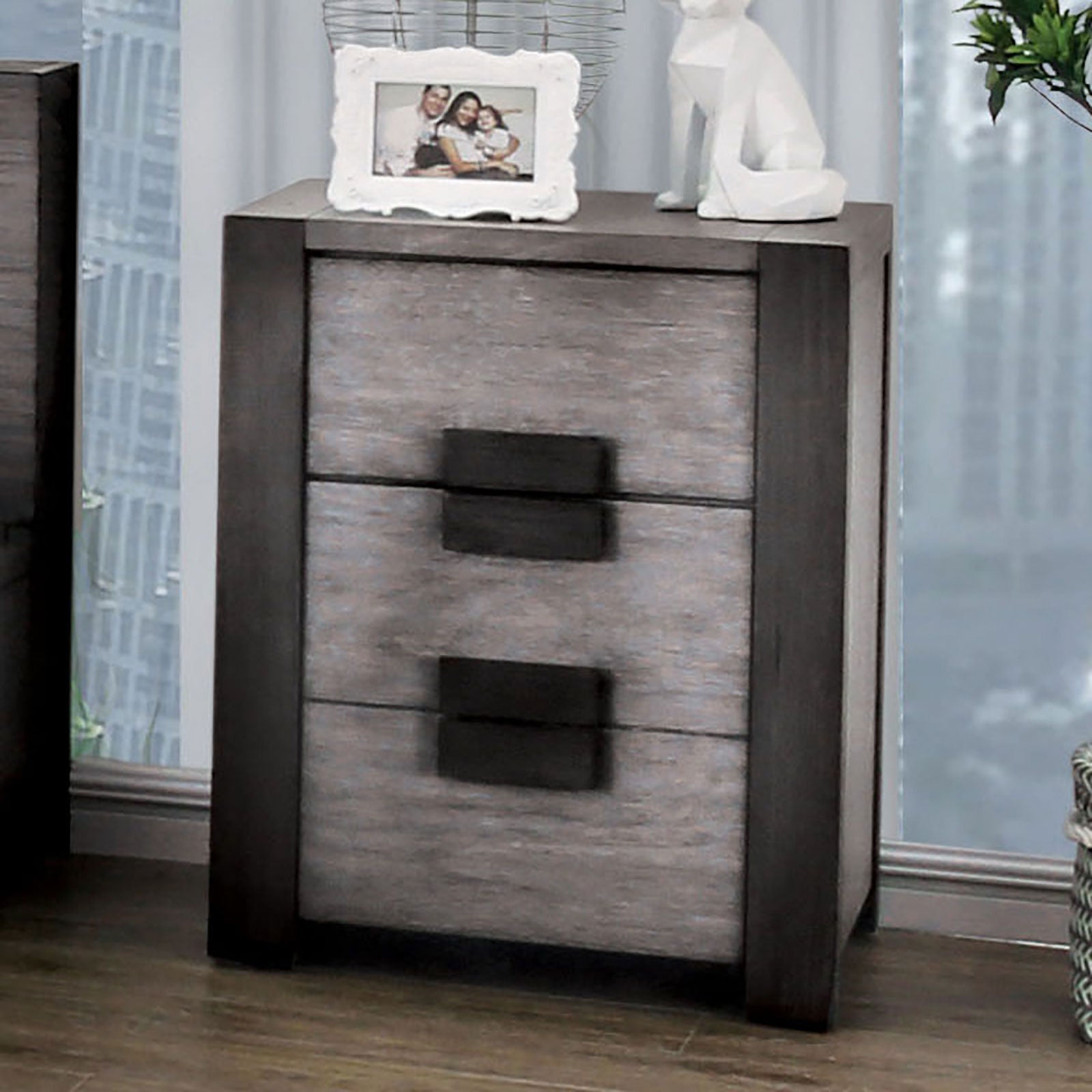 Janeiro Gray Night Stand FOA East