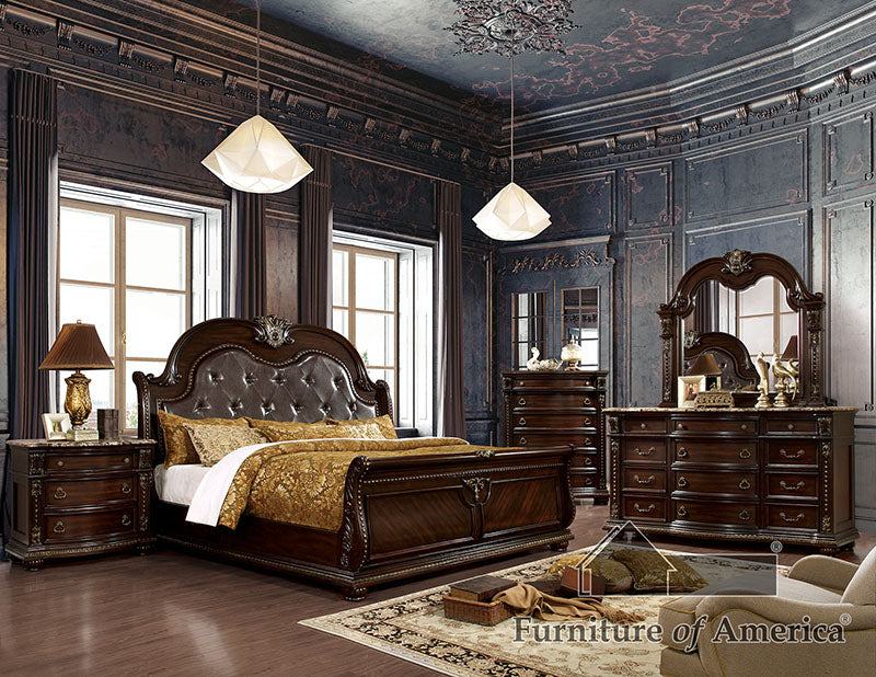 Fromberg Brown Cherry Queen Bed FOA East