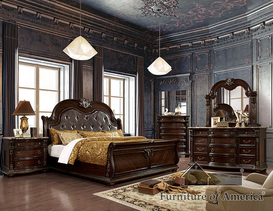 Fromberg Brown Cherry Queen Bed FOA East