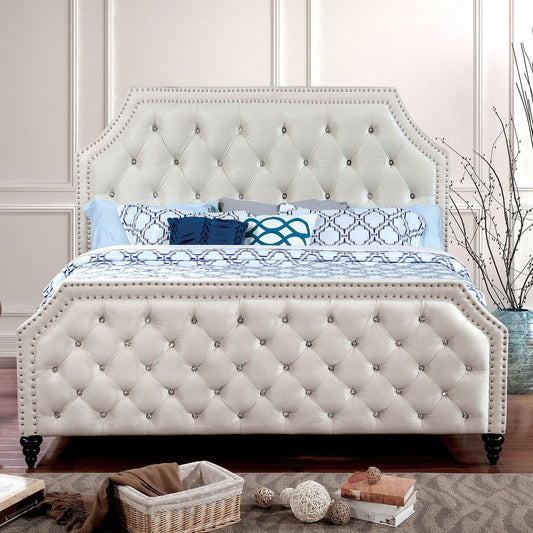 CLAUDINE Beige Cal.King Bed FOA East