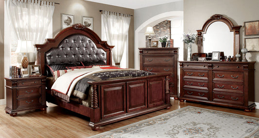 Esperia Brown Cherry 4 Pc. Queen Bedroom Set FOA East