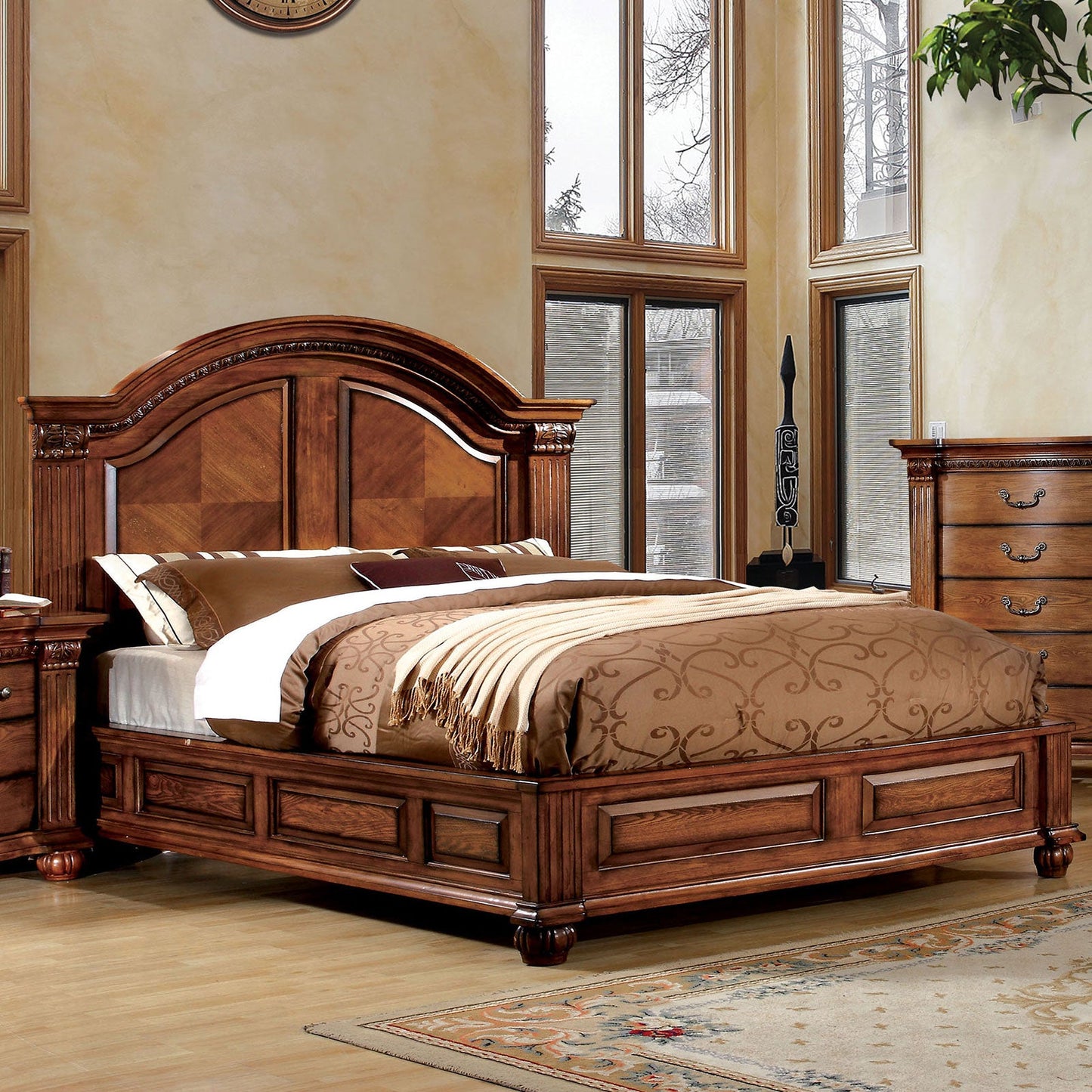 Bellagrand Antique Tobacco Oak Cal.King Bed FOA East