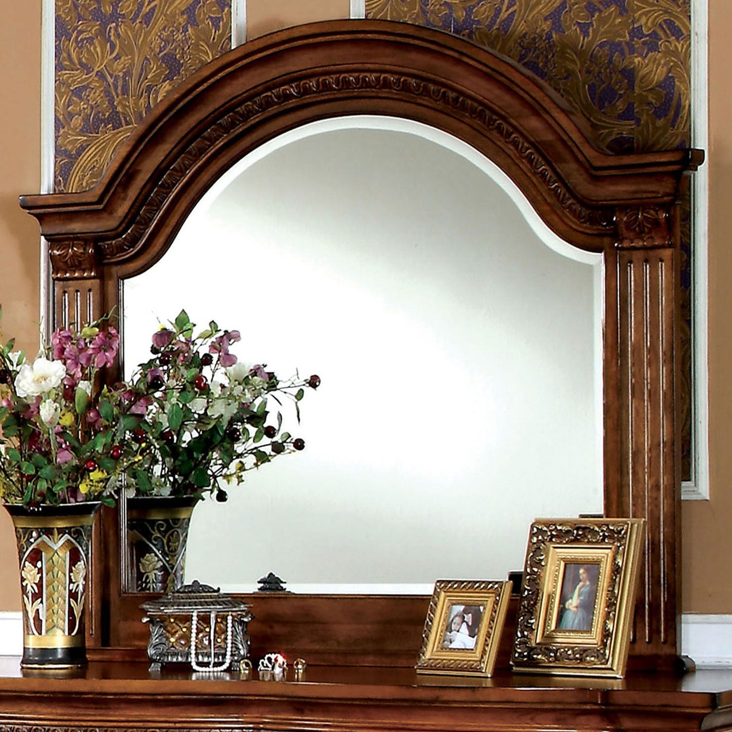 Bellagrand Antique Tobacco Oak Mirror FOA East