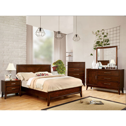 SNYDER Brown Cherry 4 Pc. Queen Bedroom Set FOA East