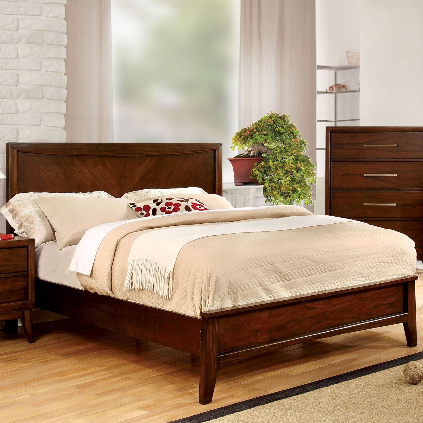 SNYDER Brown Cherry Cal.King Bed FOA East