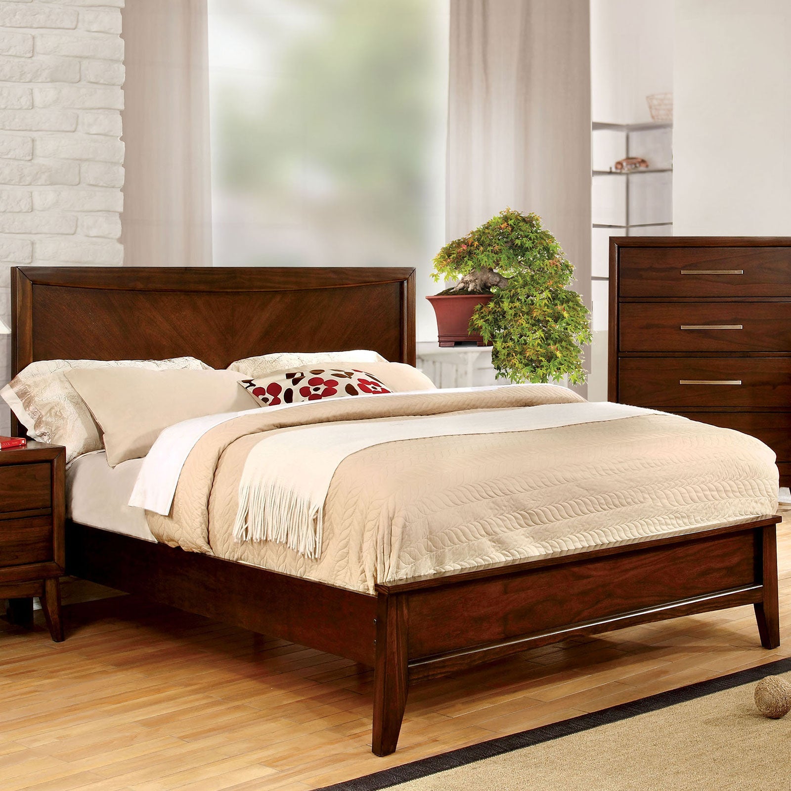 SNYDER Brown Cherry E.King Bed FOA East