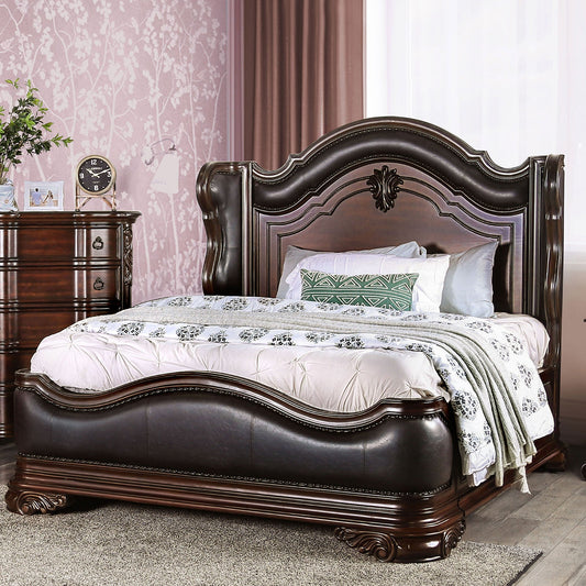 Arcturus Brown Cherry Queen Bed FOA East