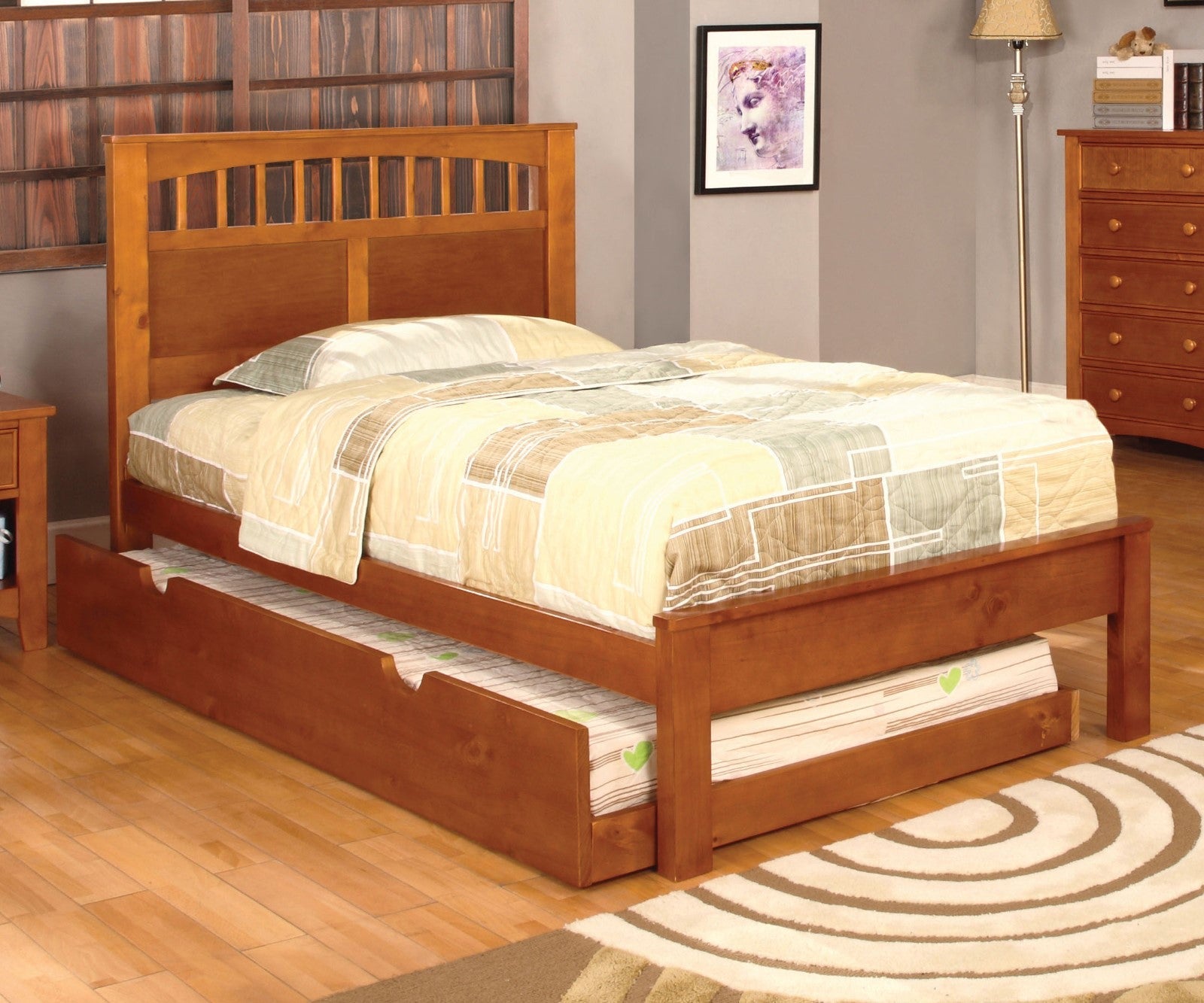 Carus Oak 4 Pc. Twin Bedroom Set FOA East