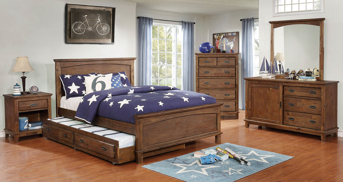 Colin Dark Oak 4 Pc. Full Bedroom Set FOA East