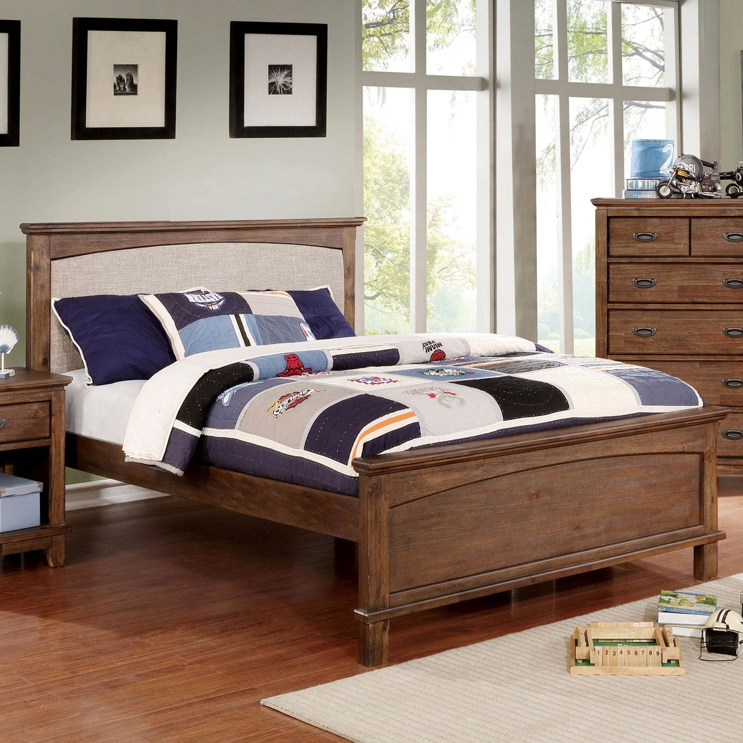 Colin Dark Oak Twin Bed FOA East