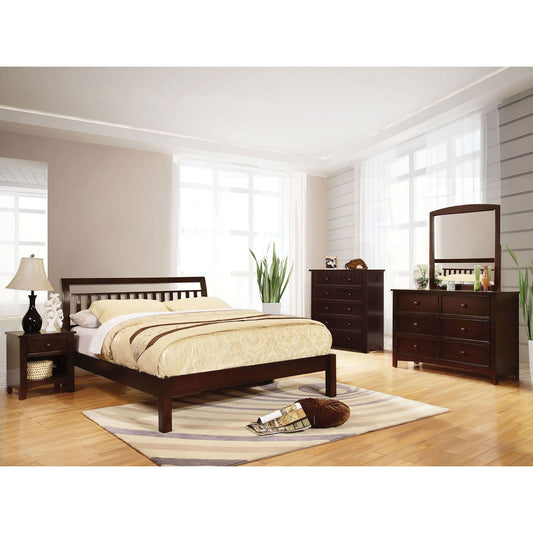 Corry Dark Walnut 4 Pc. Queen Bedroom Set FOA East