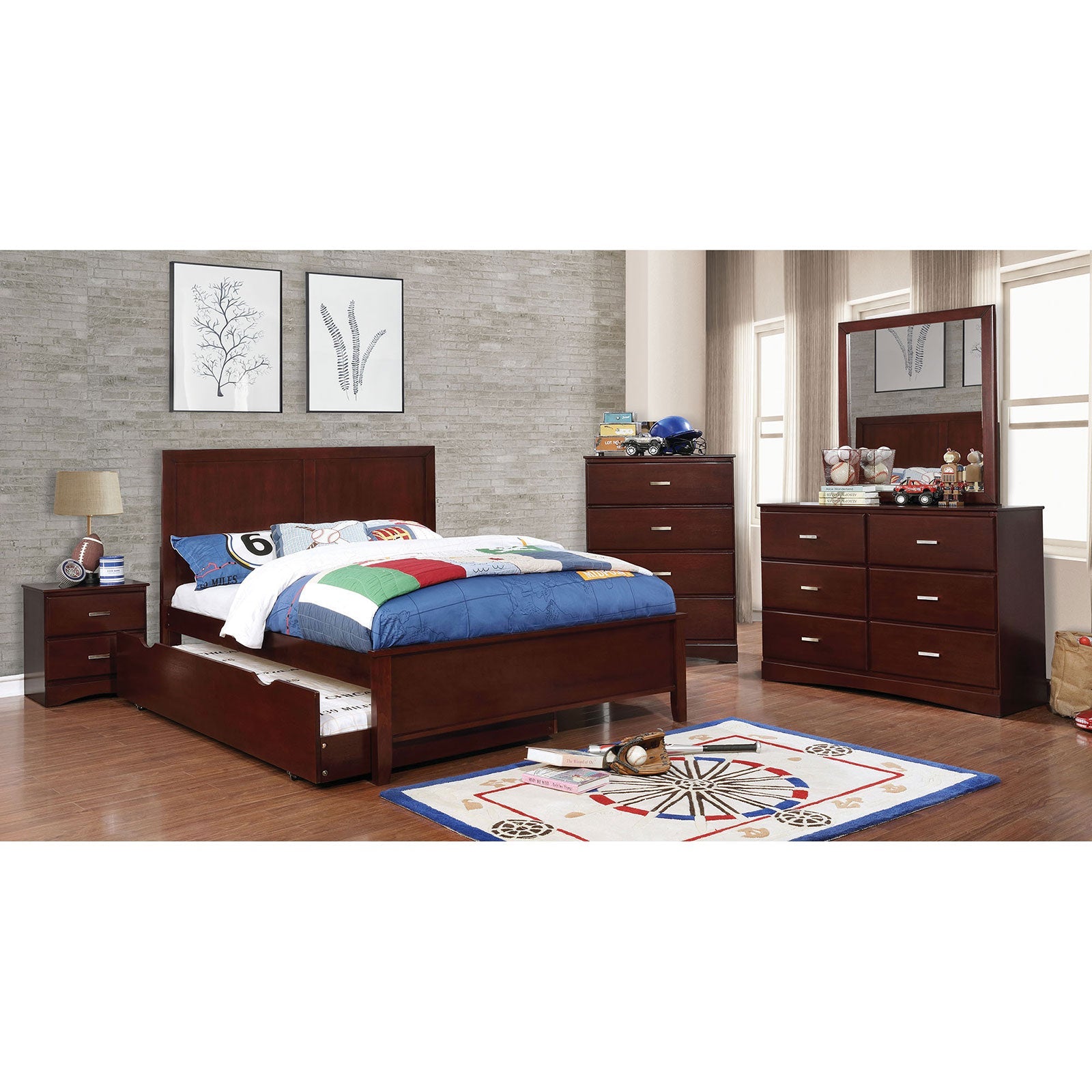 Prismo Cherry 4 Pc. Full Bedroom Set FOA East