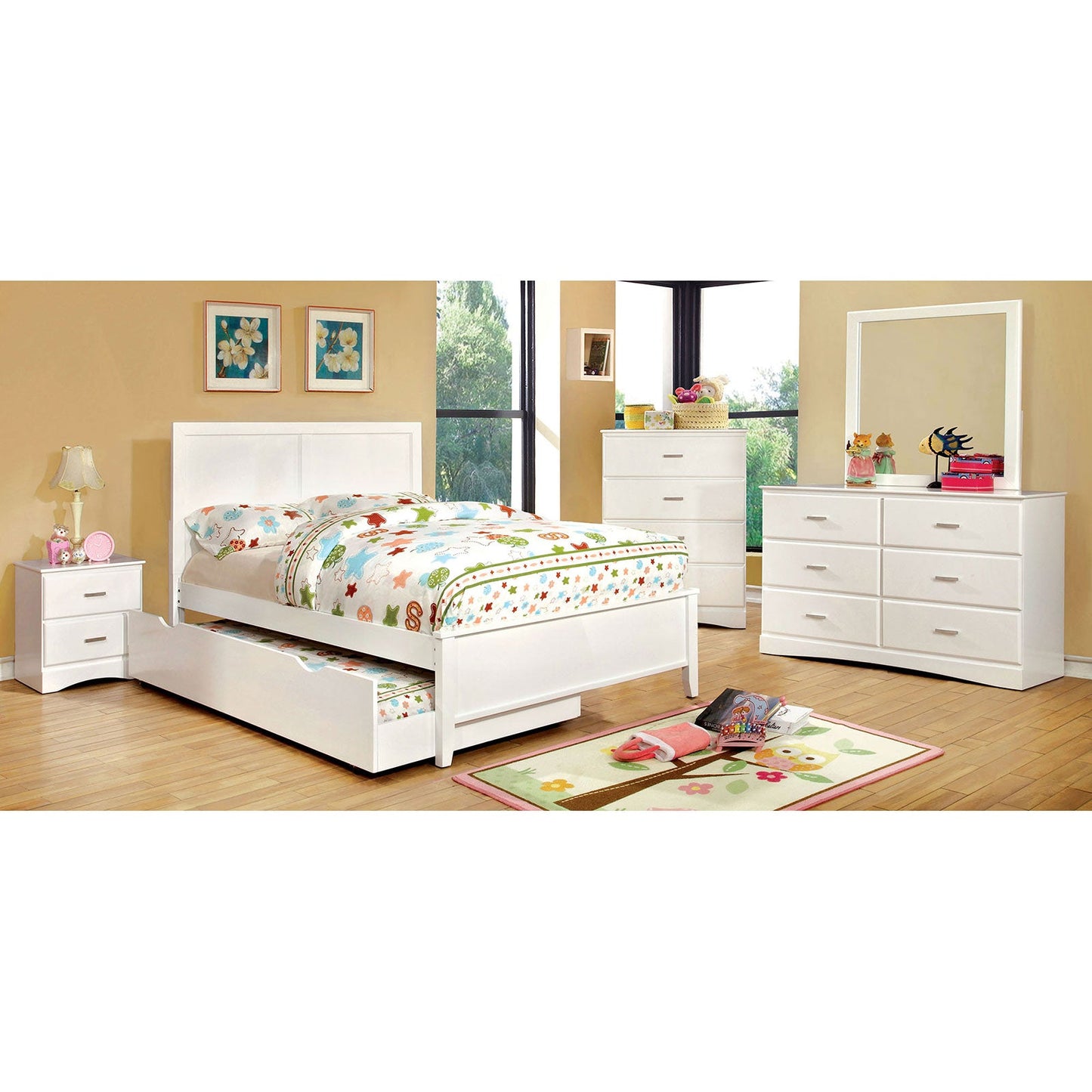 PRISMO White 4 Pc. Full Bedroom Set FOA East