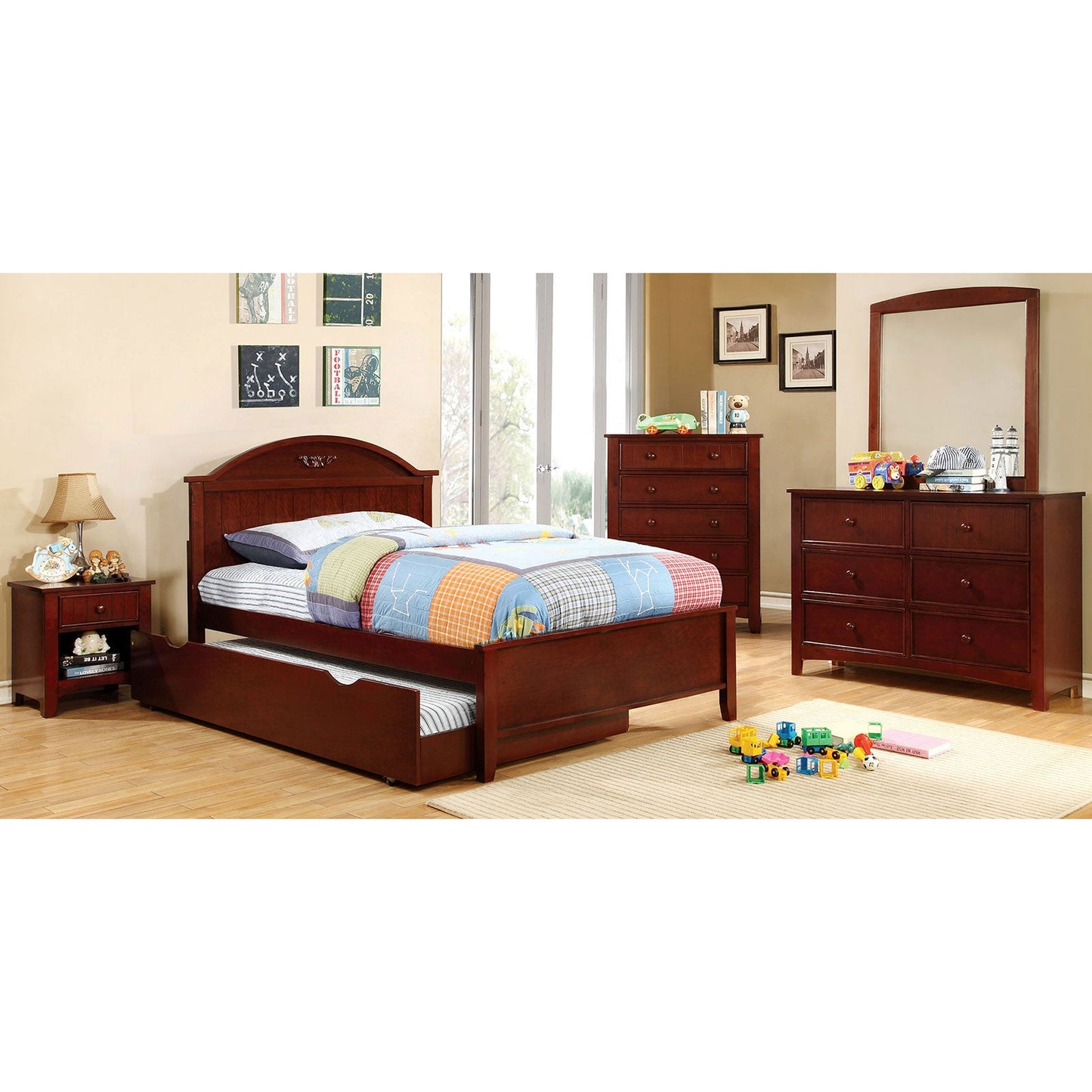 Cherry 4 Pc. Full Bedroom Set FOA East