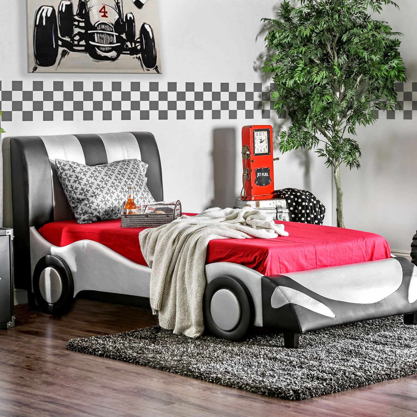 SUPER RACER Silver/Black Full Bed FOA East