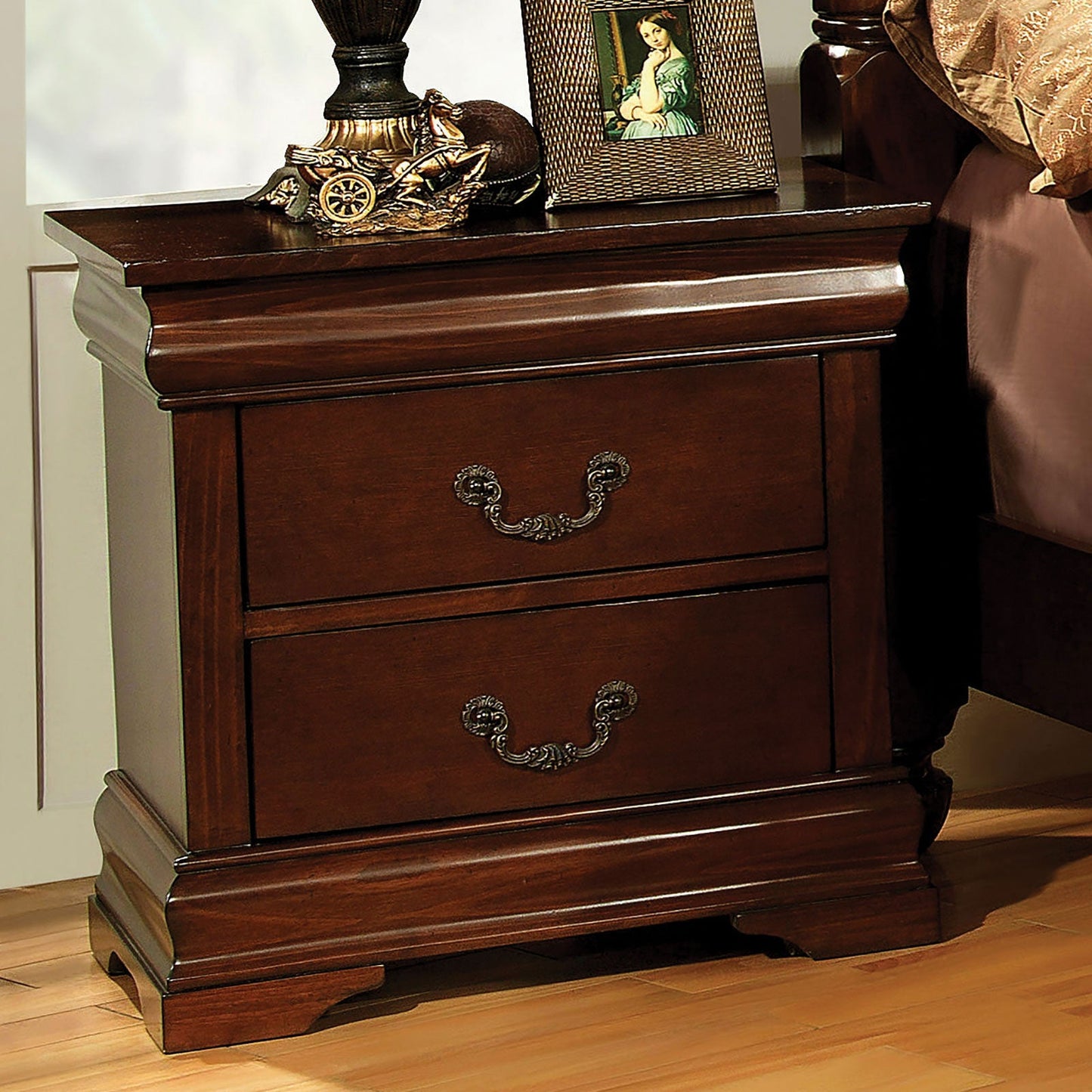 Velda II Brown Cherry Night Stand FOA East