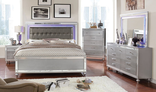 Brachium Silver 4 Pc. Queen Bedroom Set FOA East