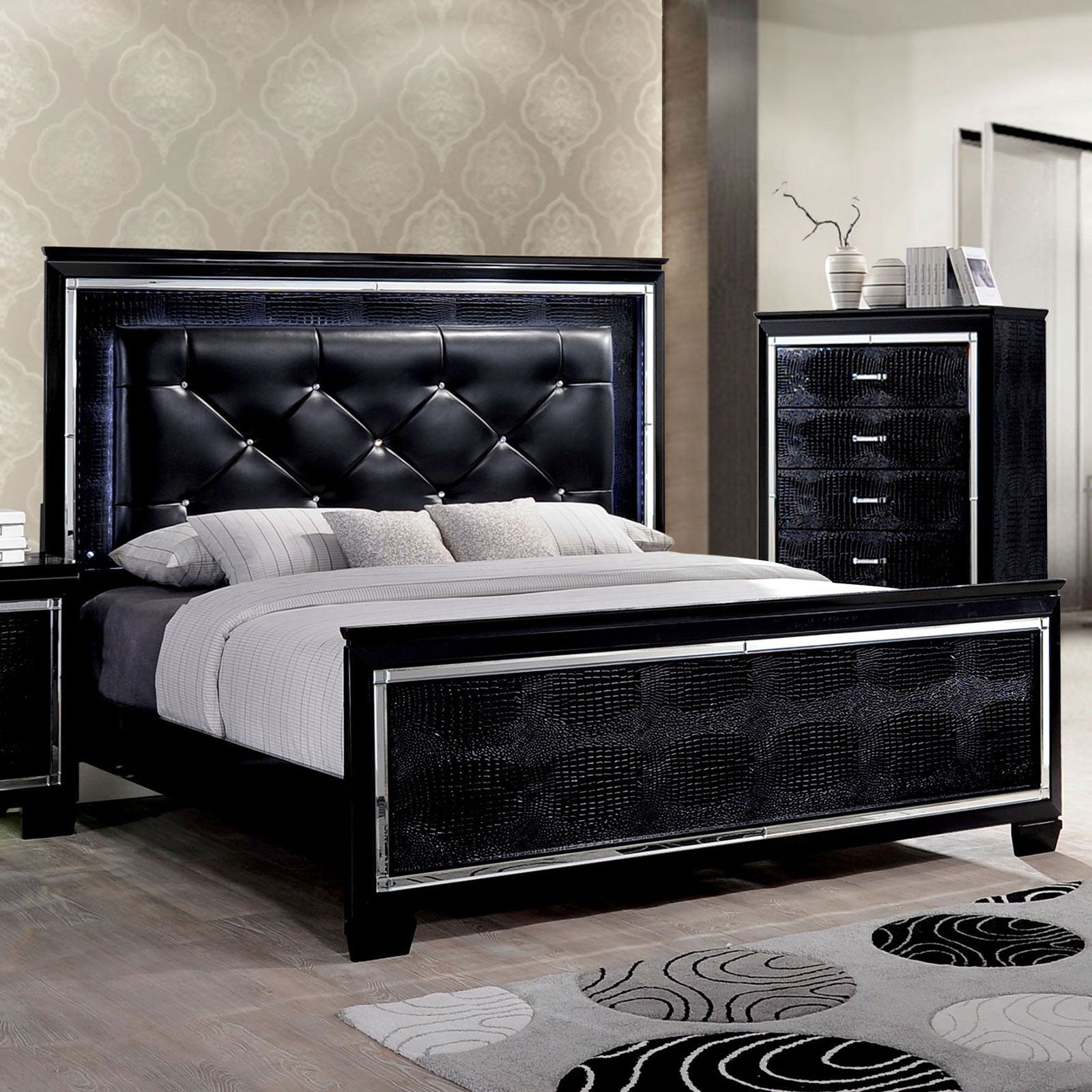 BELLANOVA Black Queen Bed FOA East