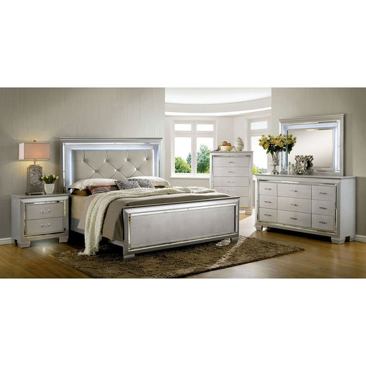 BELLANOVA Silver 4 Pc. Queen Bedroom Set FOA East