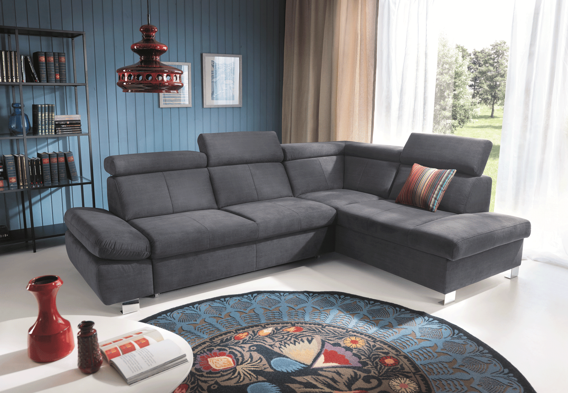 ESF Furniture - Happy Sectional Right w/Bed & Storage - HAPPYSECTIONAL ESF Furniture